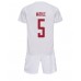 Danmark Joakim Maehle #5 Bortedraktsett Barn VM 2022 Korte ermer (+ Korte bukser)